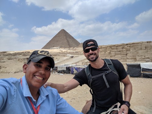 Me at the pyramids with my guide